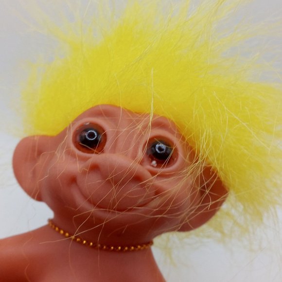 Vintage Troll Doll Uneeda Yellow Hair Collectible AS IS Toy Figurine Figure - Picture 11 of 15